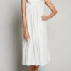 Lace Square Neck Nightgown - White