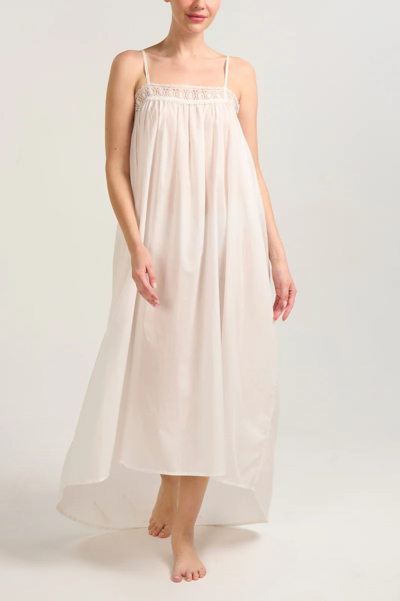 Lace Detailed Nightgown - White