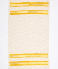 Hand-Painted Italian Mat - Yellow Stripe