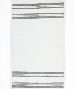 Hand-Painted Italian Mat - Grey Stripe